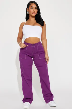 Adelynn Carpenter Pant - Purple