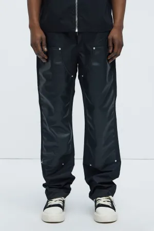 Berlin Carpenter Straight Panel Pants - Black