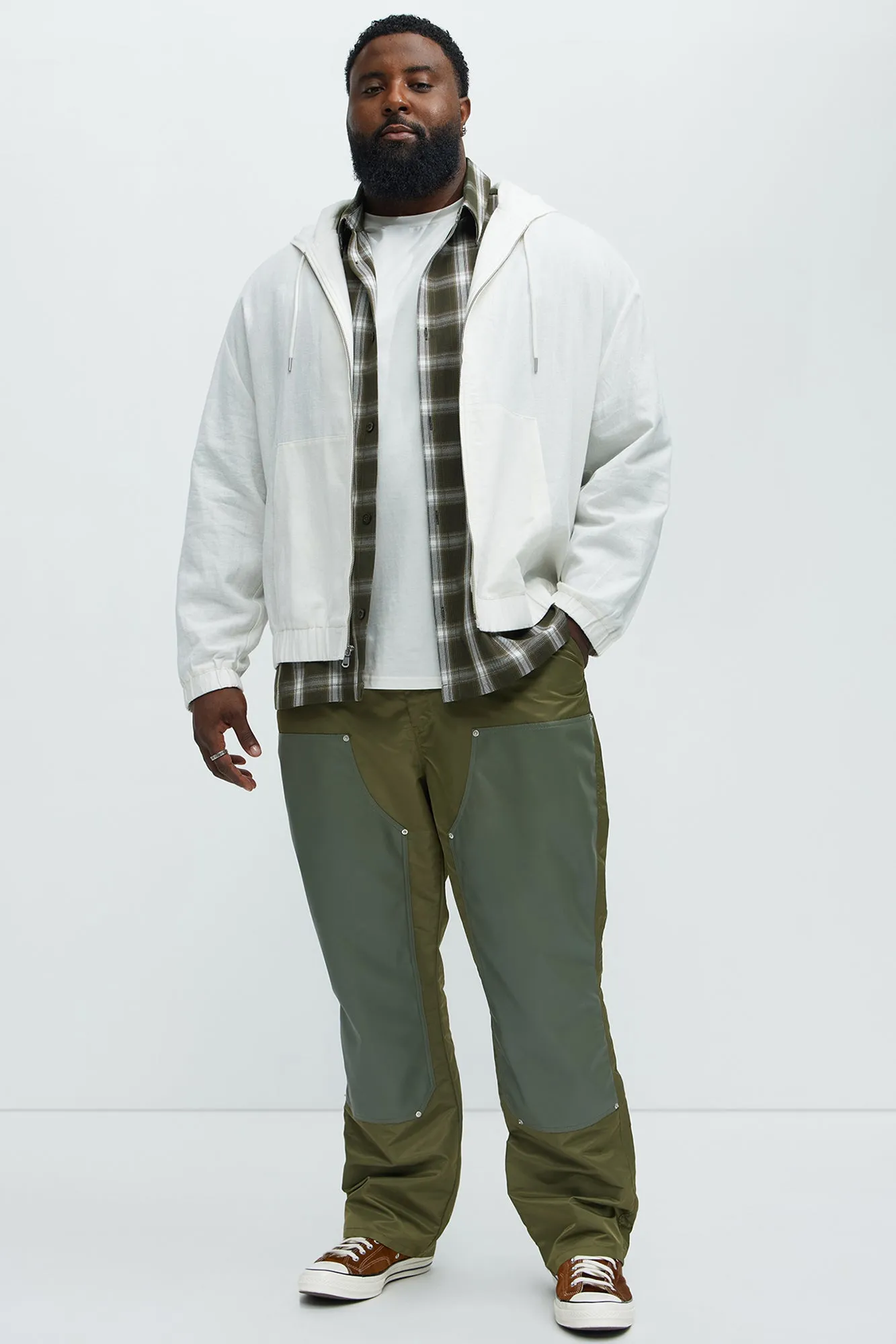 Berlin Carpenter Straight Panel Pants - Olive