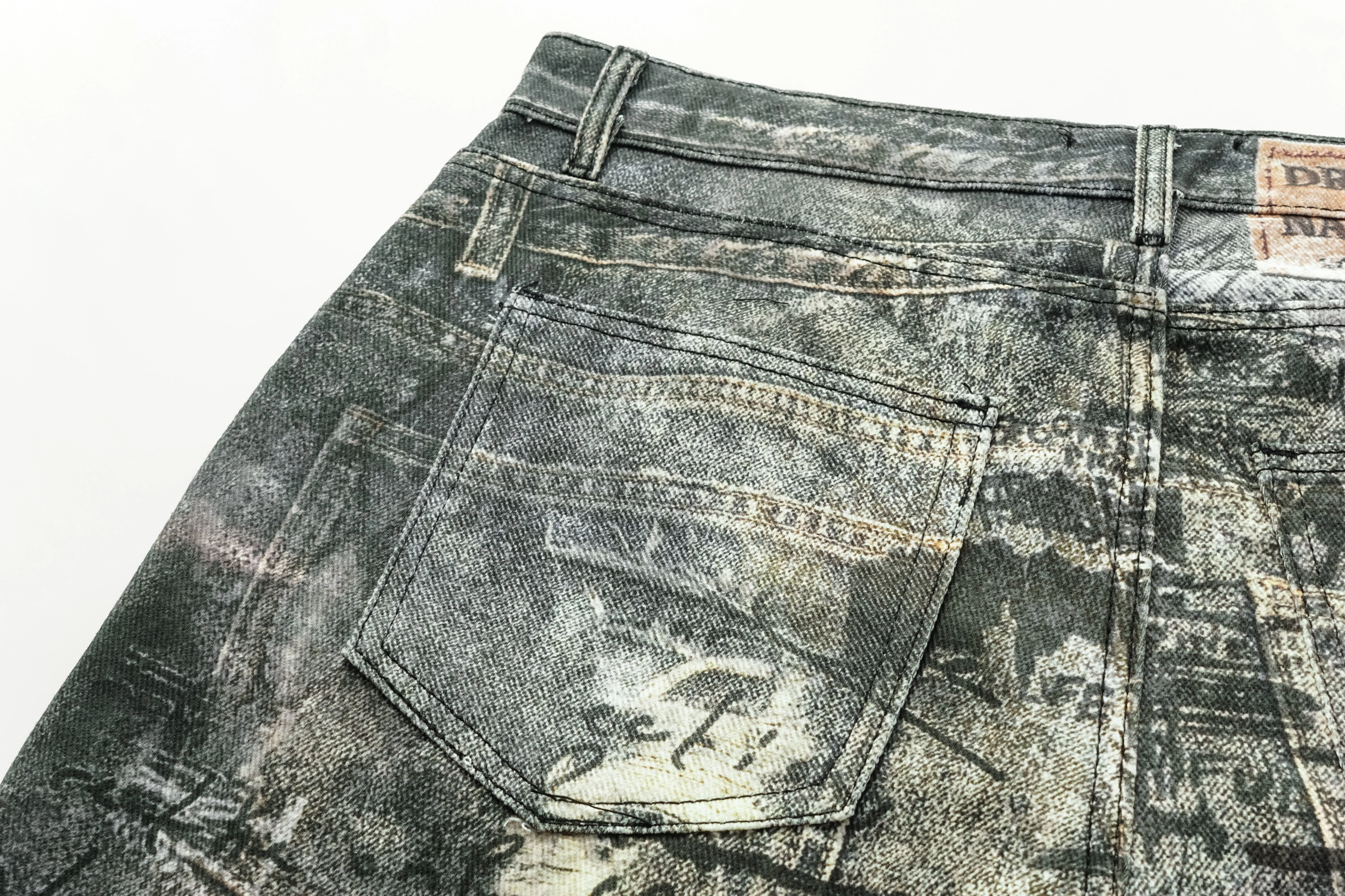 Dom Distressed Graffiti Jeans