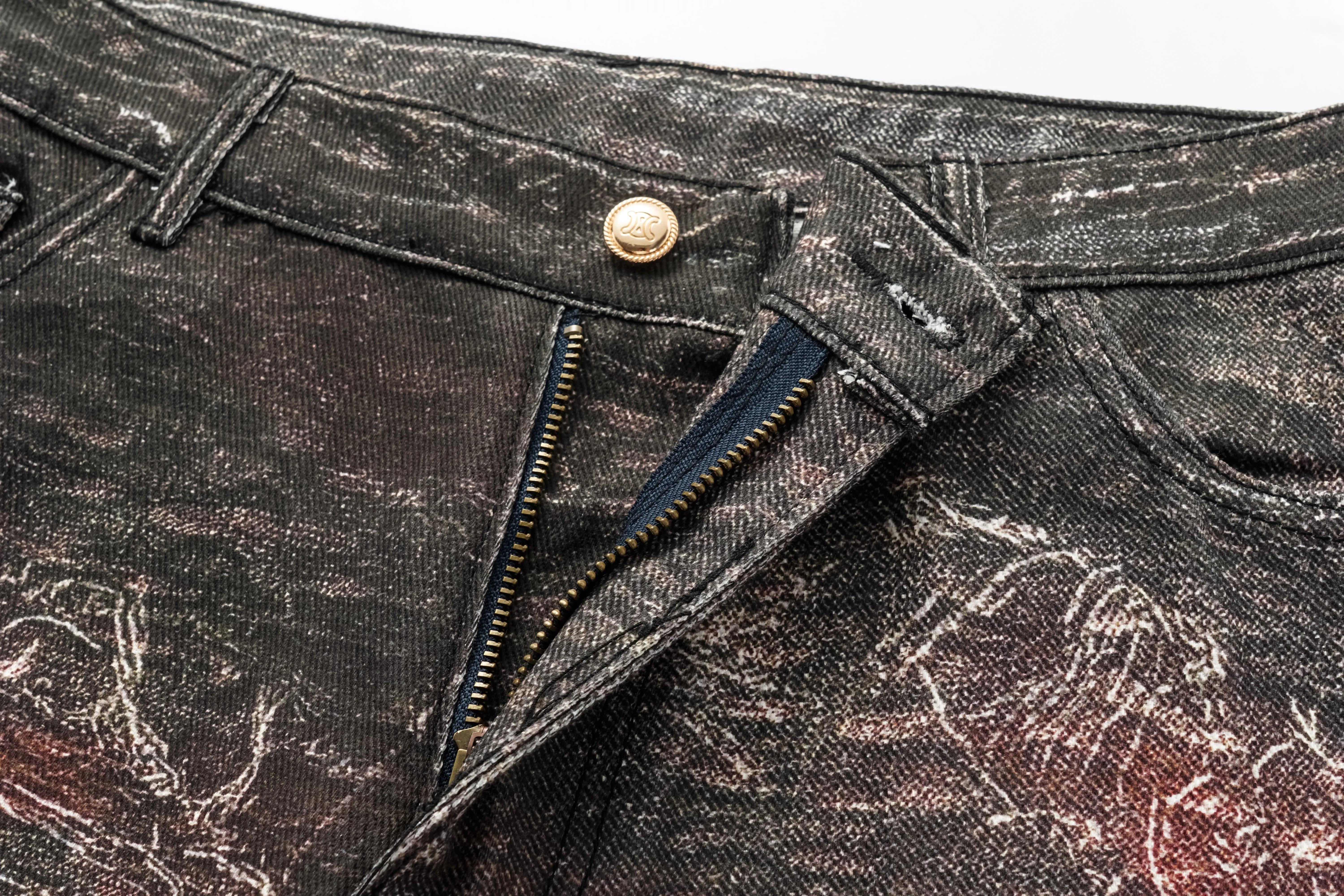 Dom Distressed Red Rust Jeans