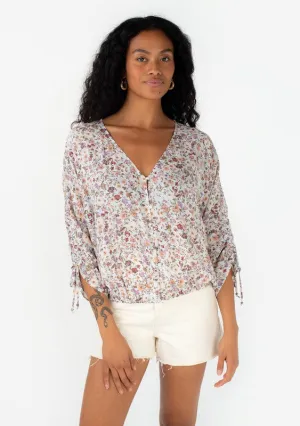 Floral Blouse W/ Dolman Sleeve