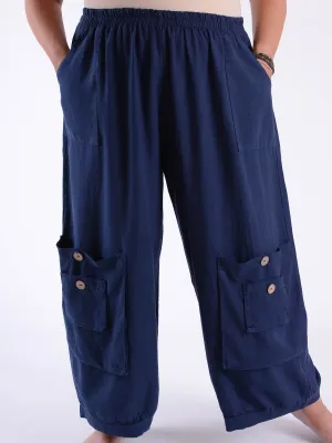 Linen Trousers with button pockets - 10034