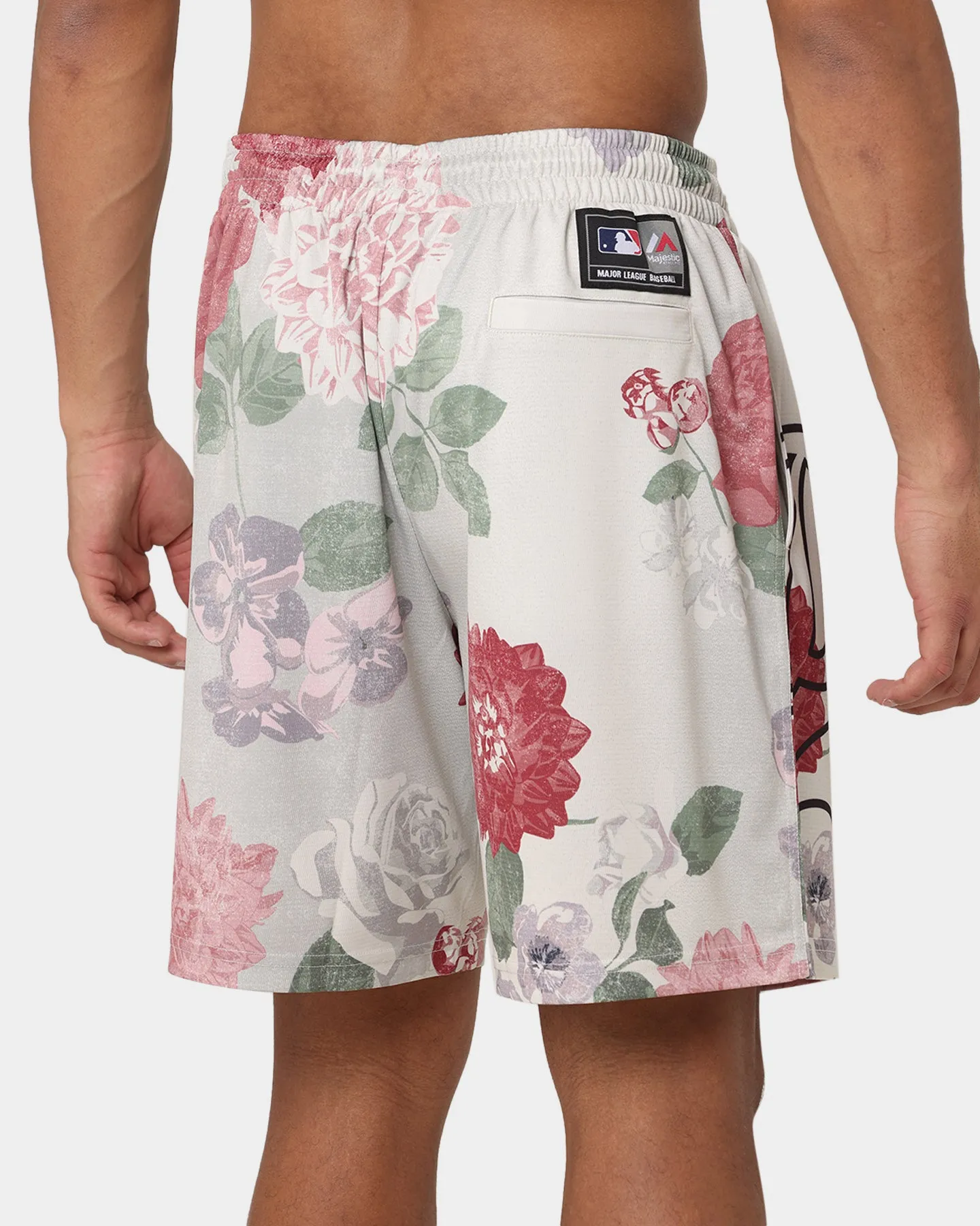 Majestic Athletic Los Angeles Dodgers Digi Floral Camo Shorts Vintage White