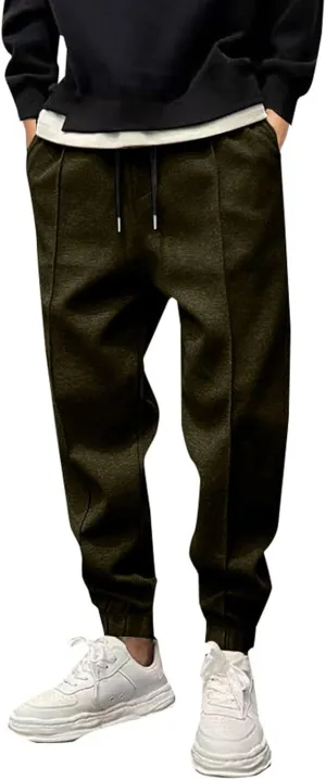 MIDOO Cargo Pants Men Drawstring Chino Cargo Pants Lightweight Hiking Pants Outdoor Twill Track Jogging Sweatpants Pants