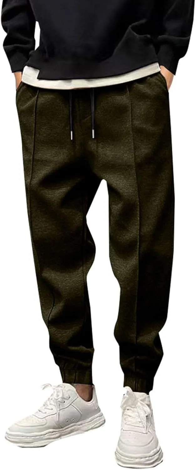 MIDOO Cargo Pants Men Drawstring Chino Cargo Pants Lightweight Hiking Pants Outdoor Twill Track Jogging Sweatpants Pants
