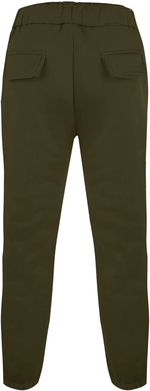 MIDOO Cargo Pants Men Drawstring Chino Cargo Pants Lightweight Hiking Pants Outdoor Twill Track Jogging Sweatpants Pants