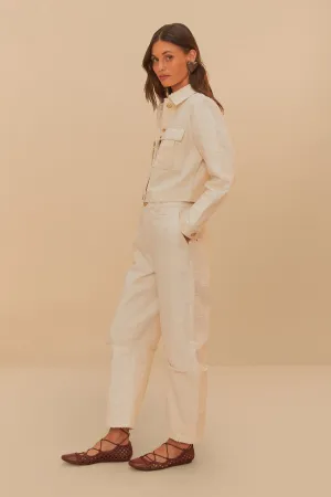 Off-White Twill Laser Carpenter Pants