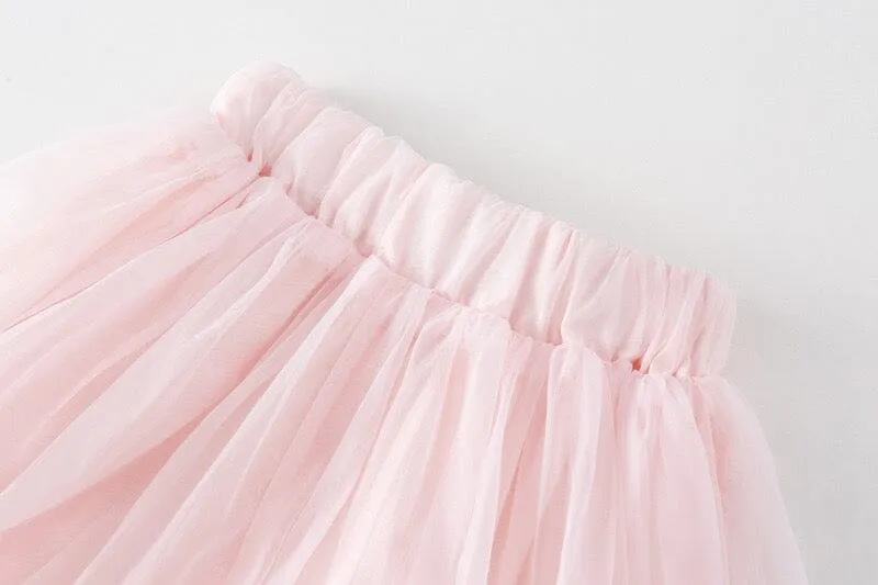Ruffle Floral Tulle Shorts Two-Piece Set