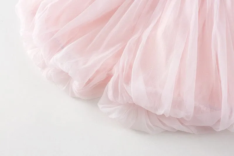 Ruffle Floral Tulle Shorts Two-Piece Set