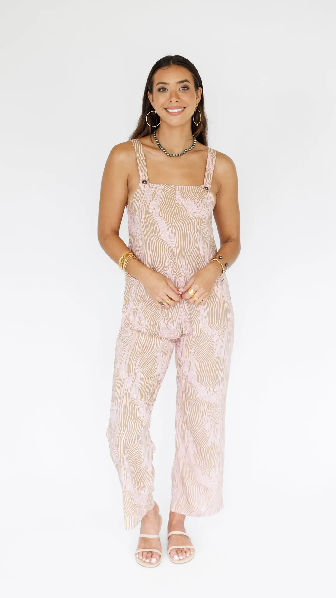 Safari Jumpsuit / Wavy Blush