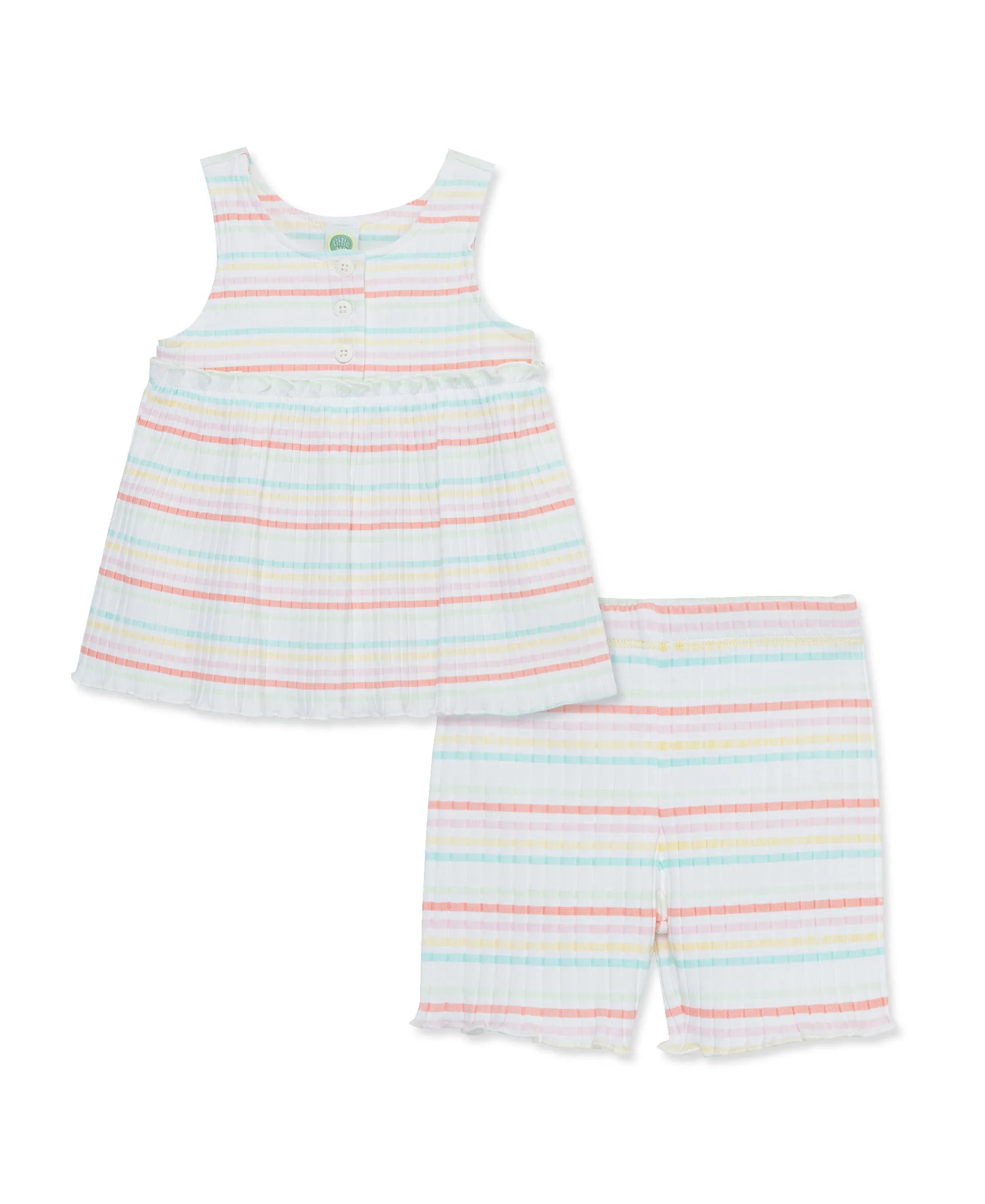 Stripe Knit Short Set - Toddler (2T-4T)
