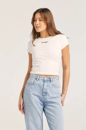 WRANGLER STAPLE RIB TEE - VINTAGE WHITE