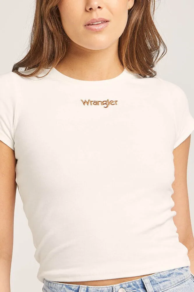 WRANGLER STAPLE RIB TEE - VINTAGE WHITE