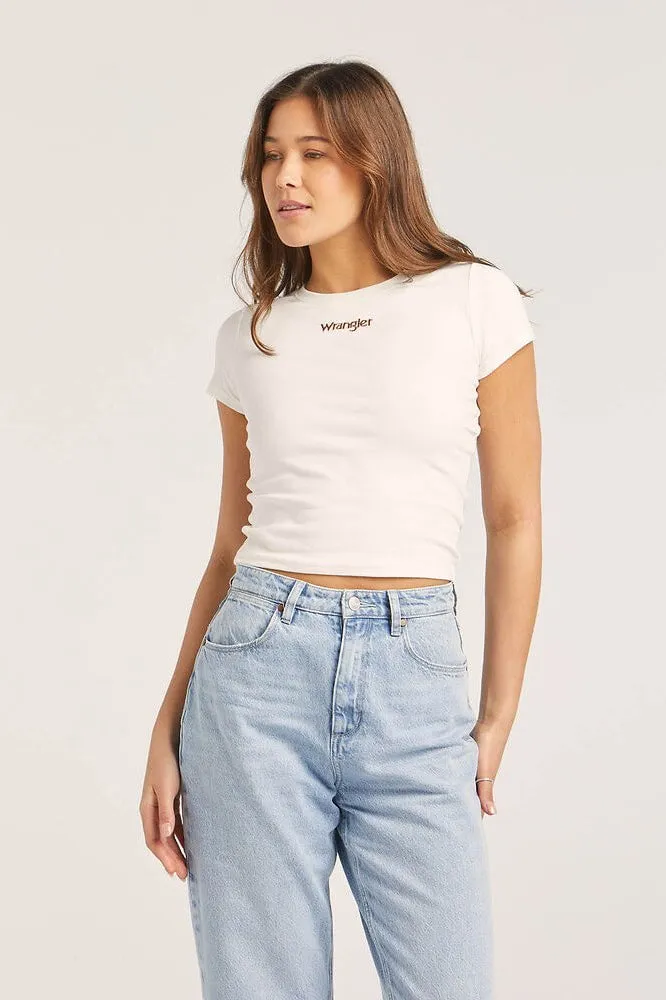 WRANGLER STAPLE RIB TEE - VINTAGE WHITE